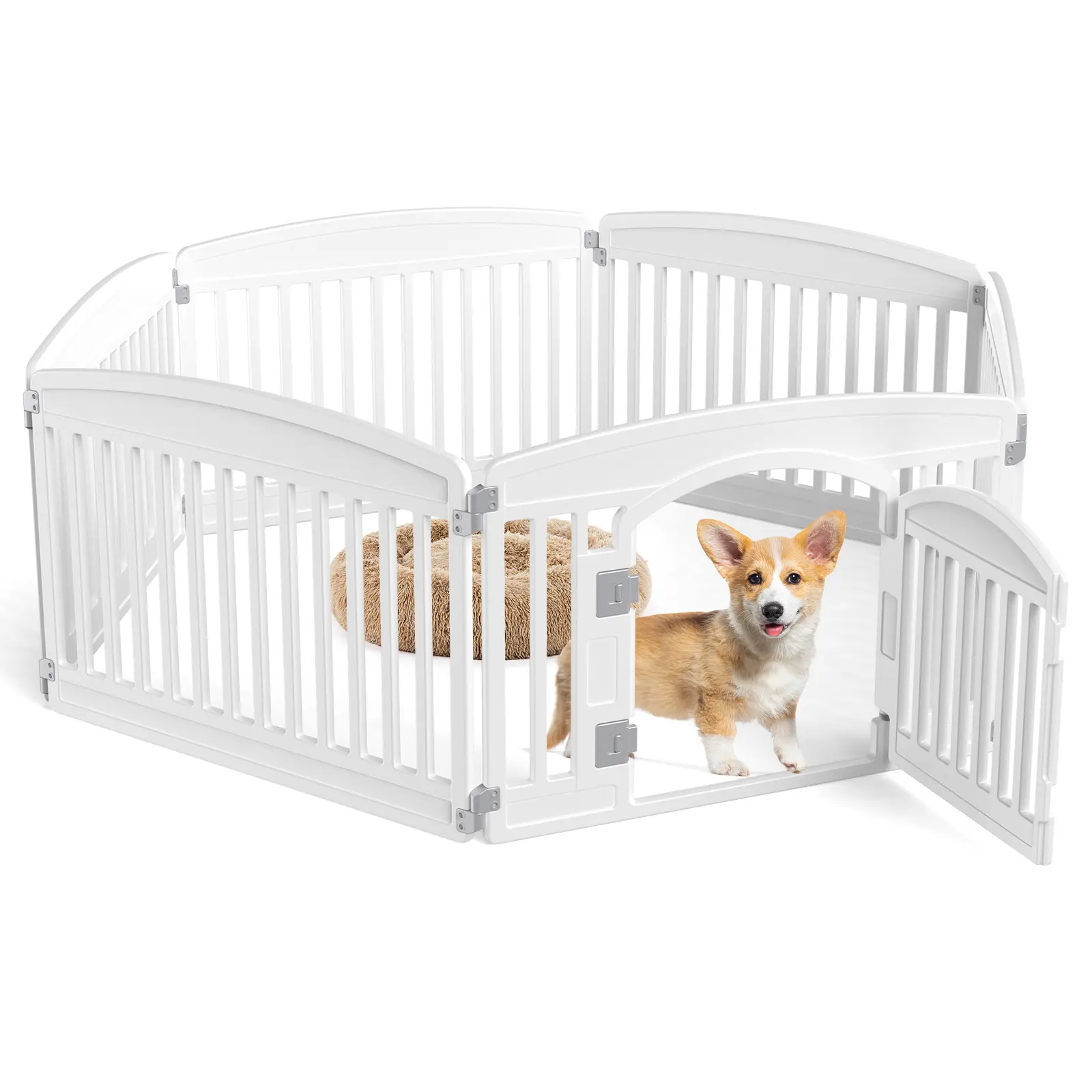 Indoor Dog Playpen with Door - Portable Puppy Fence, Puppy Exercise Pen for Small Dogs, Secure & Spacious Pet Enclosure