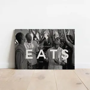 Paid in Full Retro Poster – Everybody Eats Classic Movie Wall  – Vintage-Inspired Home Decor  Canvas Painting art
