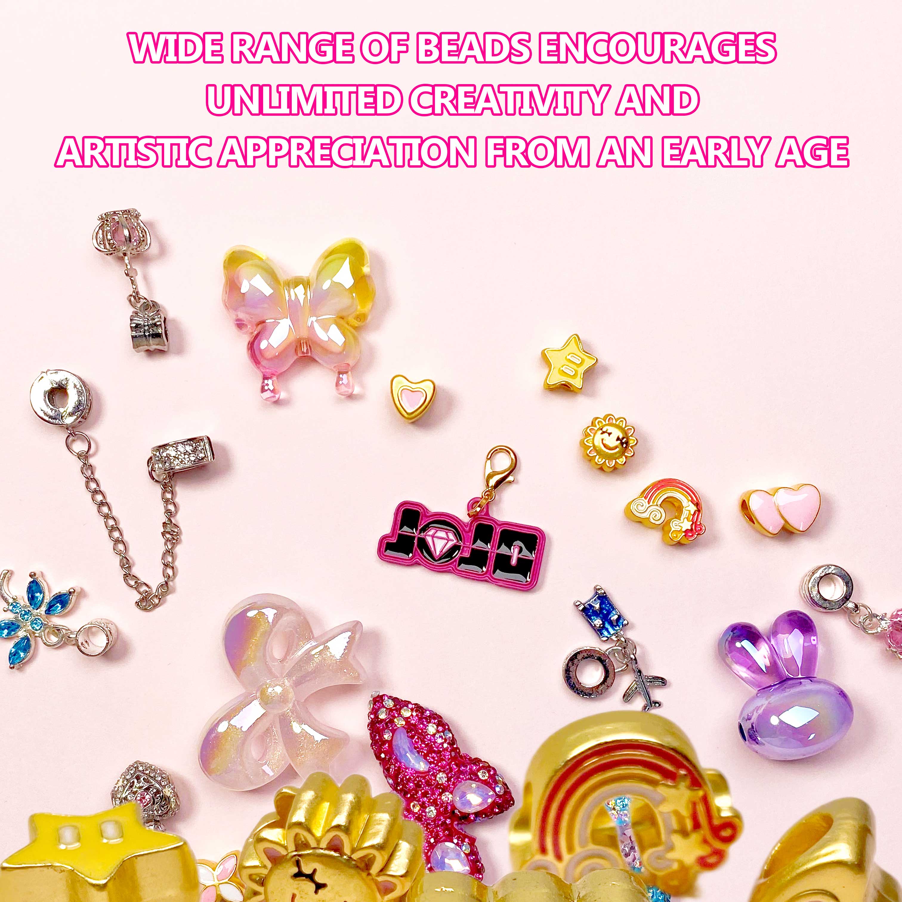 DIYJOJO The girls treasure gift box , Bead Pen Bracelet Necklace  Headdress making kit,Christmas Birthday Festivals Gift.