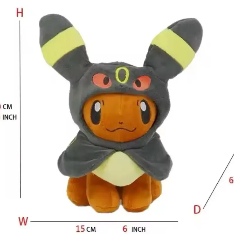 8 inch Eevee Poncho Umbreon Plush Toy Pokemon