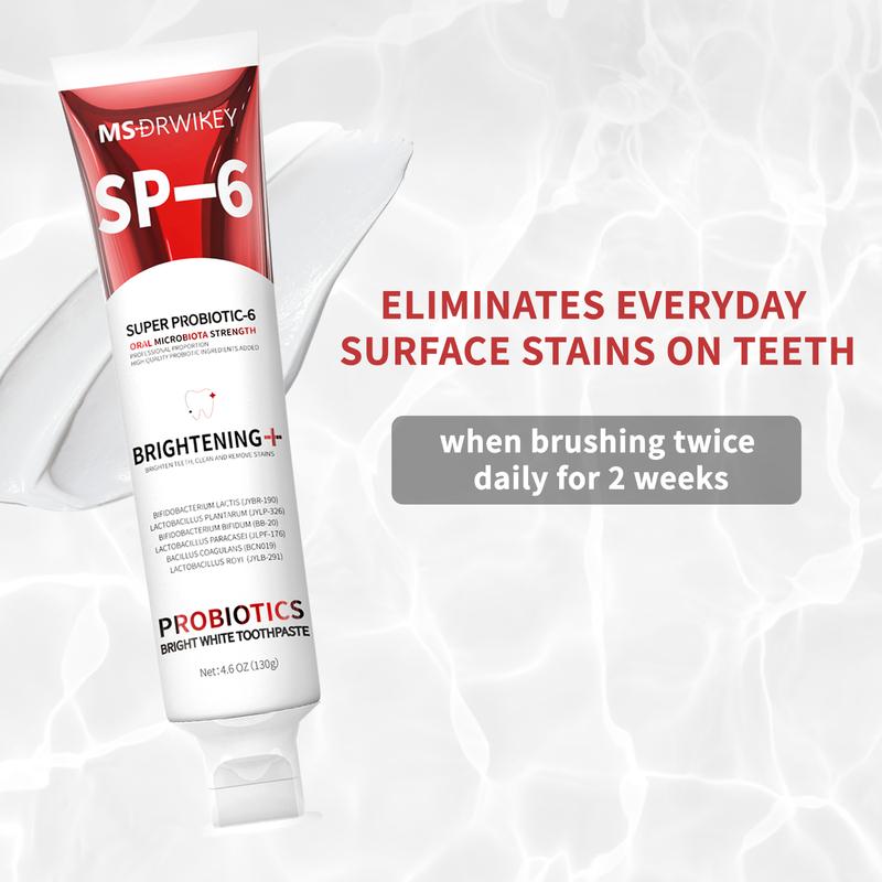 MSDRWIKEY SP-6 Toothpaste | Probiotic Oral Care for Enamel Repair & Long-Lasting Fresh Breath | 4.59oz