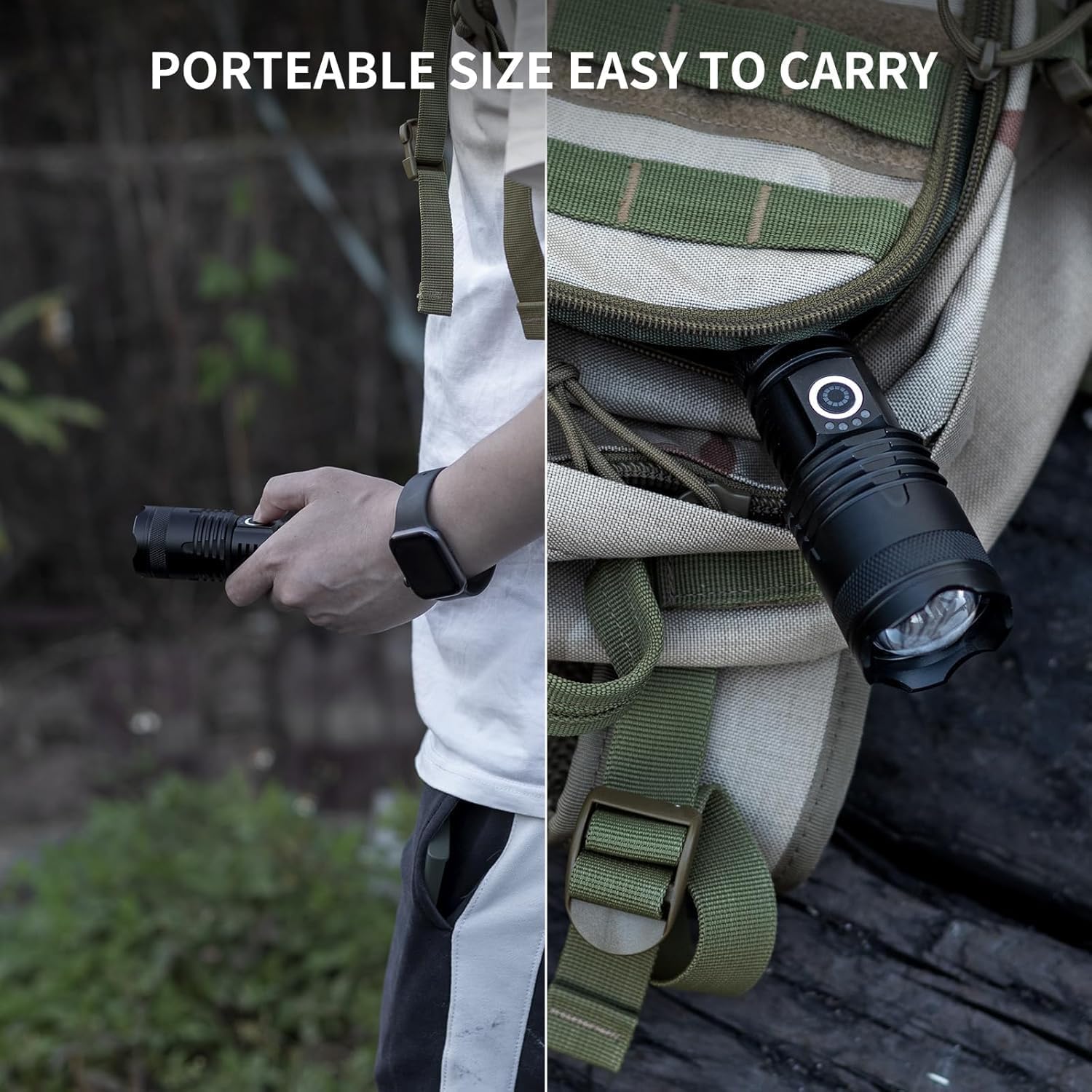 【TikTok Top Seller】2-in-1 POWER BANK FLASHLIGHT | Super Bright, USB Rechargeable, Zoomable | Camping, Emergency, Fishing,High lumen,Exquisite Gift