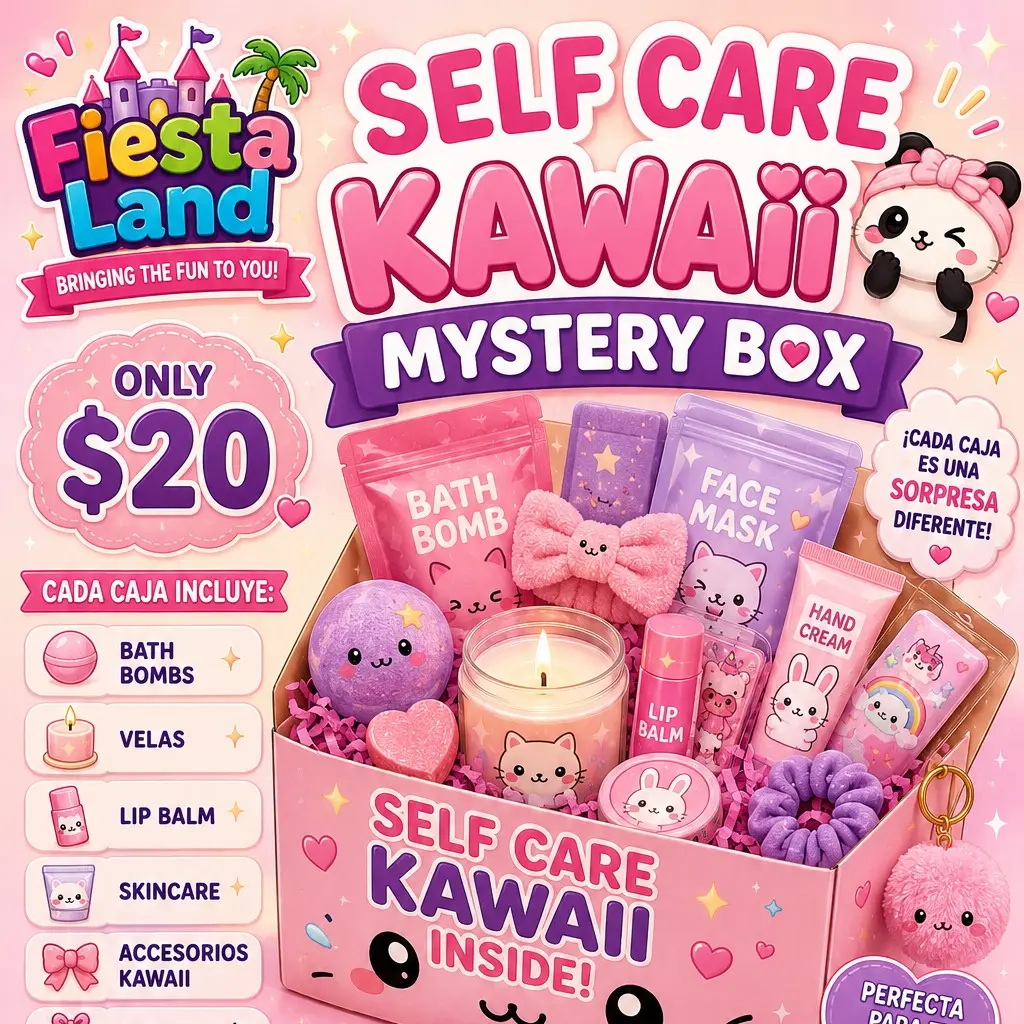 Kawaii Self Care Kit Gift Box - Bath Bombs, Candles, Cute Accessories, Relaxing Gift Sets for Women, Relaxing Gifts