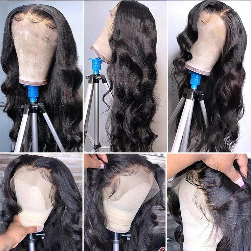 [30" = $114] 13x6 Lace Frontal Hair Wigs Human Hair 180% Density Brazilian Body Wave 13x4 Lace Front Wig For Women Wear and Go Glueless Wig Human Hair, 6x4 Pre-Plucked Pre-Cut HD Lace Ready to Wear Glueless Wigs, No Glue Lace Closure Wigs