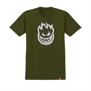 Spitfire Wheels Bighead Smoke MIL Tee Shirt - Green