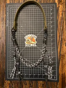 Hybrid Biothane x Half Round Lanyard - Snow Camo