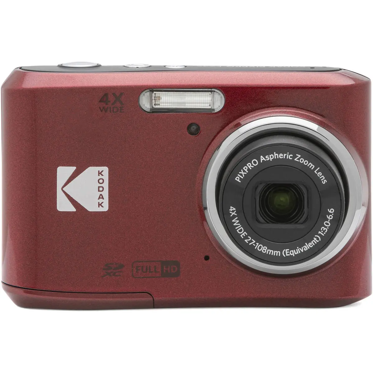 Kodak PIXPRO FZ45 Compact Friendly Zoom Digital Point & Shoot Camera - 16MP, Full HD, Red, Memory Card Compatible, High-Quality Image Capture
