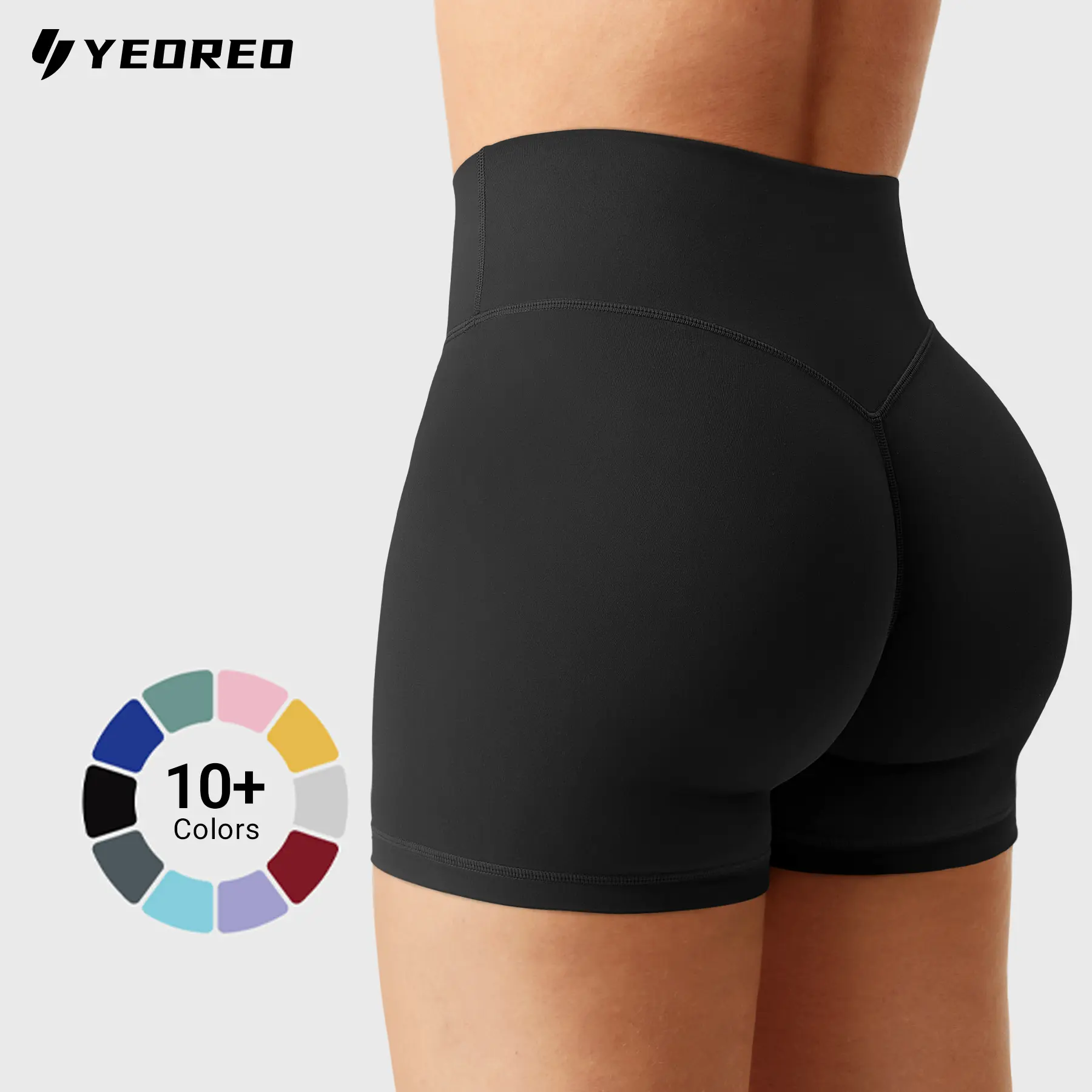 YEOREO Women's High Waisted Biker Shorts - 2.5"/4.5" Inseam, No Front Seam, Hidden Scrunch, Active Athleisure Gym Booty Shorts for Yoga Running,back to school,back to school haul