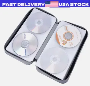 96 Disc CD Case Holder DVD Storage Wallet Bag Portable VCD Organizer Bag Black
