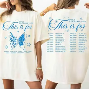 Twice Retro Graphic World Tour Kpop Music Shirt  Unique Vintage Style Tee for Fans Cotton Fit