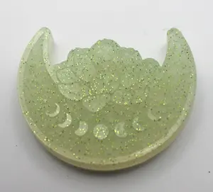 Resin Moon with Phases and Flower