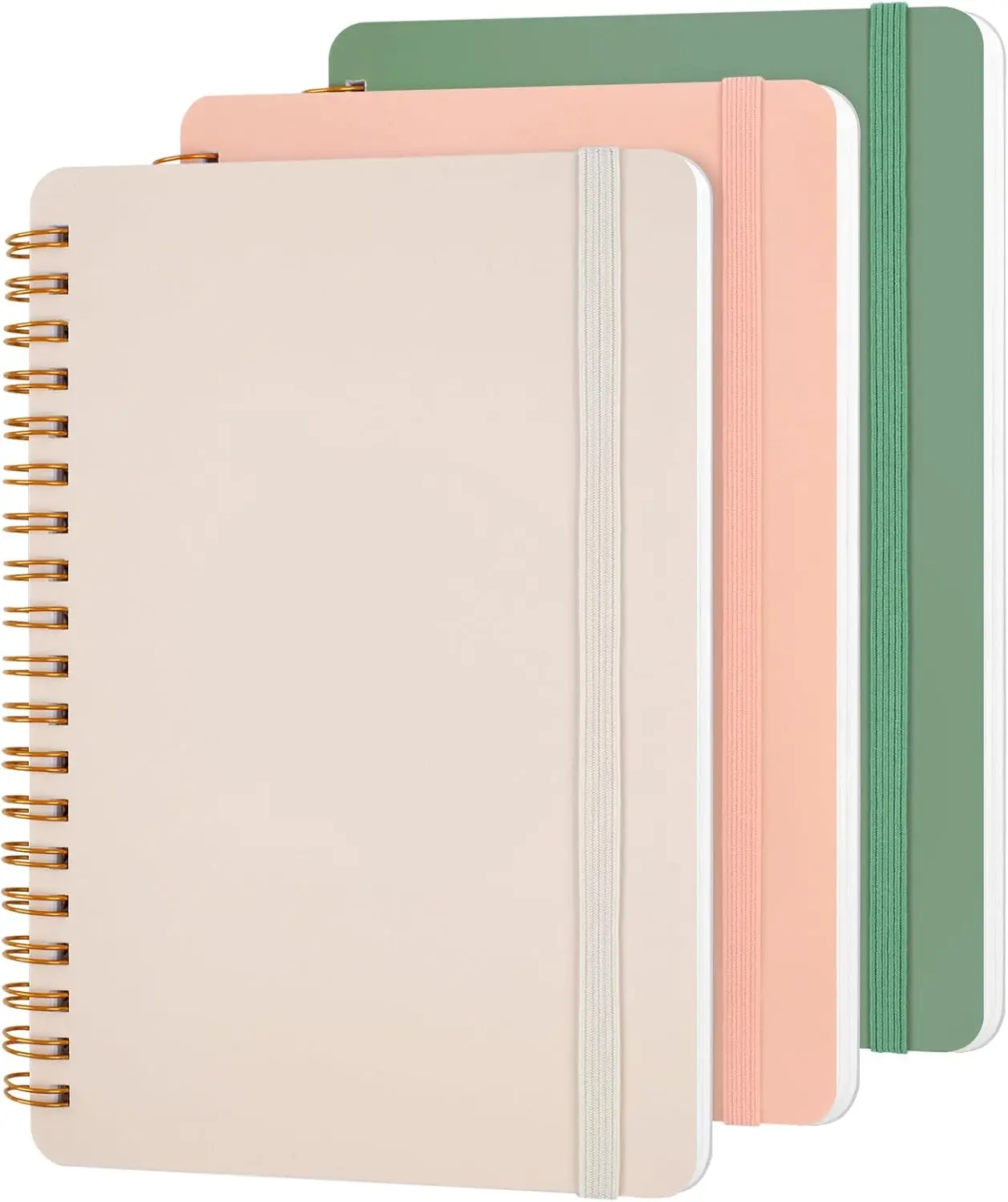 3 PCS Small Spiral Notebook 5x7, Notebooks for Note Taking, Spiral Journal Notebook, Work Notebook Small Notebooks 5x7 with Strap, Cute Notebooks for Women 70 Sheets/Note Books