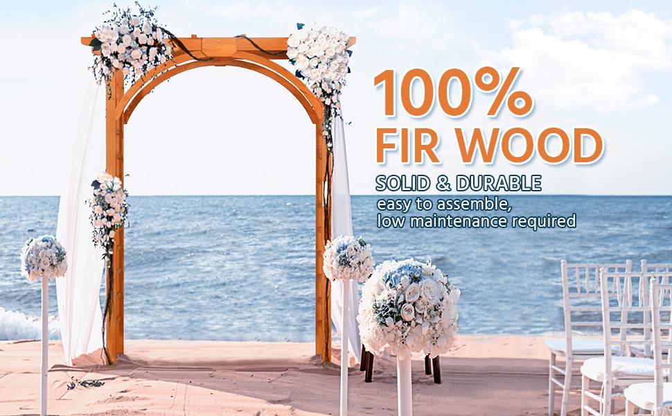 Yaheetech 85in Wooden Garden Trellis Horticulture Garden Arch Arbor for Climbing Planting Plant Stand in Garden Yard Outdoor, Brown