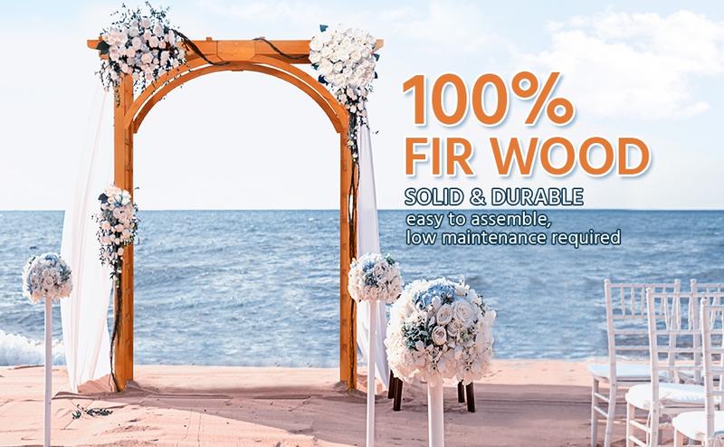 Yaheetech 85in Wooden Garden Trellis Horticulture Garden Arch Arbor for Climbing Planting Plant Stand in Garden Yard Outdoor, Brown