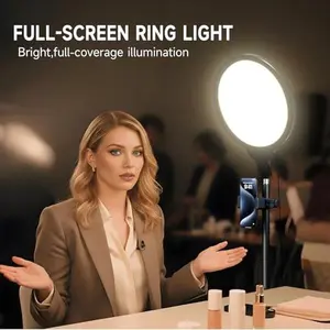 10" Ring Light With 63" Tripod Stand Kit – Full-Screen Zoom Lighting For Video, Makeup & Live Stream – Dimmable LED Selfie Light For Smartphones – Perfect For Spring, Memorial Day & Easter Content! #TikTokShopStockUp #TikTokShopMothersDay