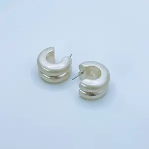 Chunky Silver Hoop Earrings