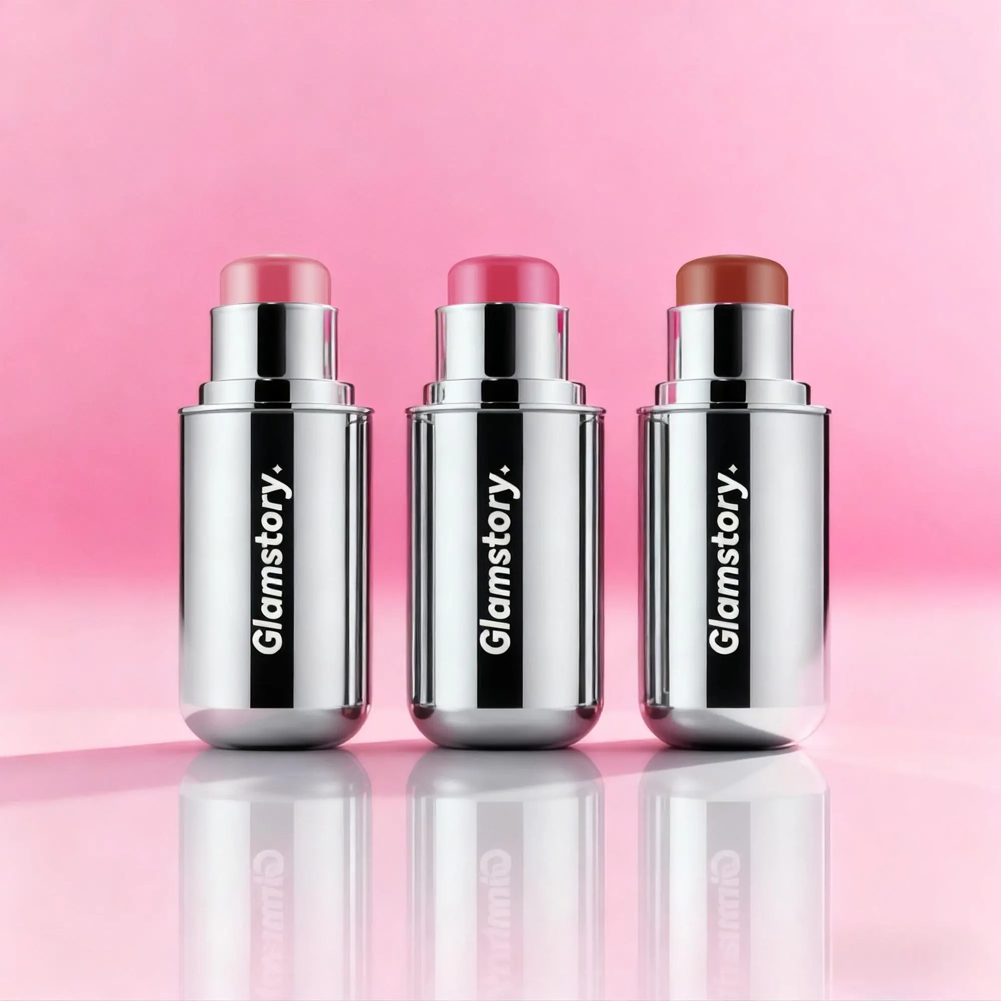 Glamstory Poptide Cream Blush Stick - Hydrating Long-Lasting Nourishing Fragrance-Free Lip-Cheek Duo for Normal Skin, Vegan Cruelty-Free Tinted Blush, Water-Resistant, Lightweight Natural Look, Glowing Makeup Youth Boost, Daily Use Cosmetic,back to school