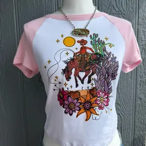 Desert bloom bronc babydoll top