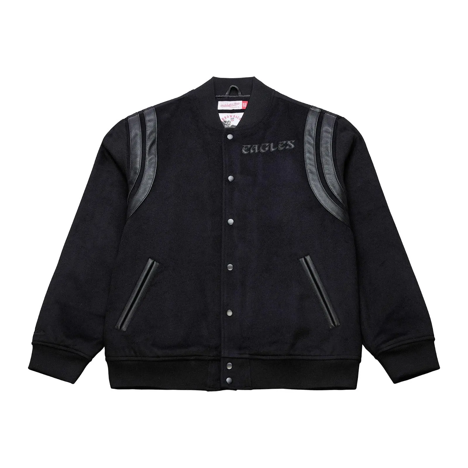 Philadelphia Eagles Black Walk the Tunnel Varsity Full-Snap Jacket