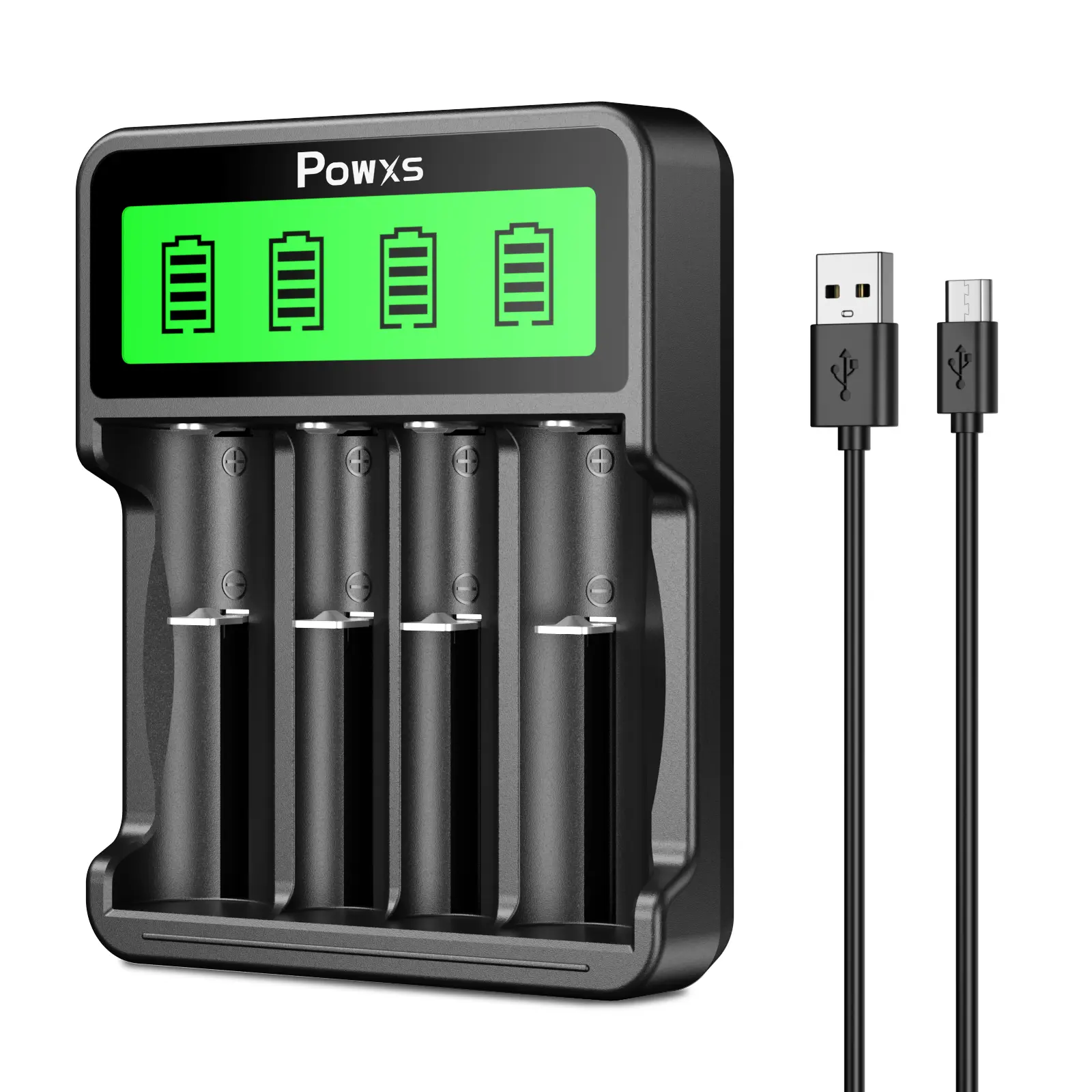Universal Smart Battery Charger for Li-ion Ni-MH Ni-CD | High-Speed LCD Charger for 18650 21700 26650 AA AAA Rechargeable Batteries, Usb Port, Charging Solution, Fast Charging Chargers