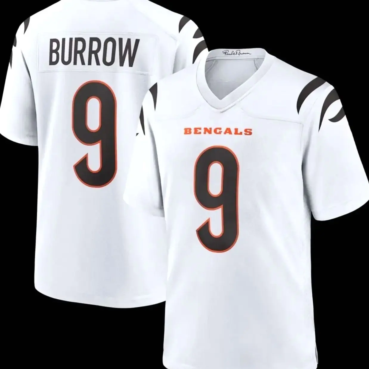 Unisex Football inspired by Burrow 9 Cincinnati Game Jersey - White