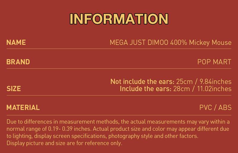 POP MART MEGA JUST DIMOO 400% Mickey Mouse