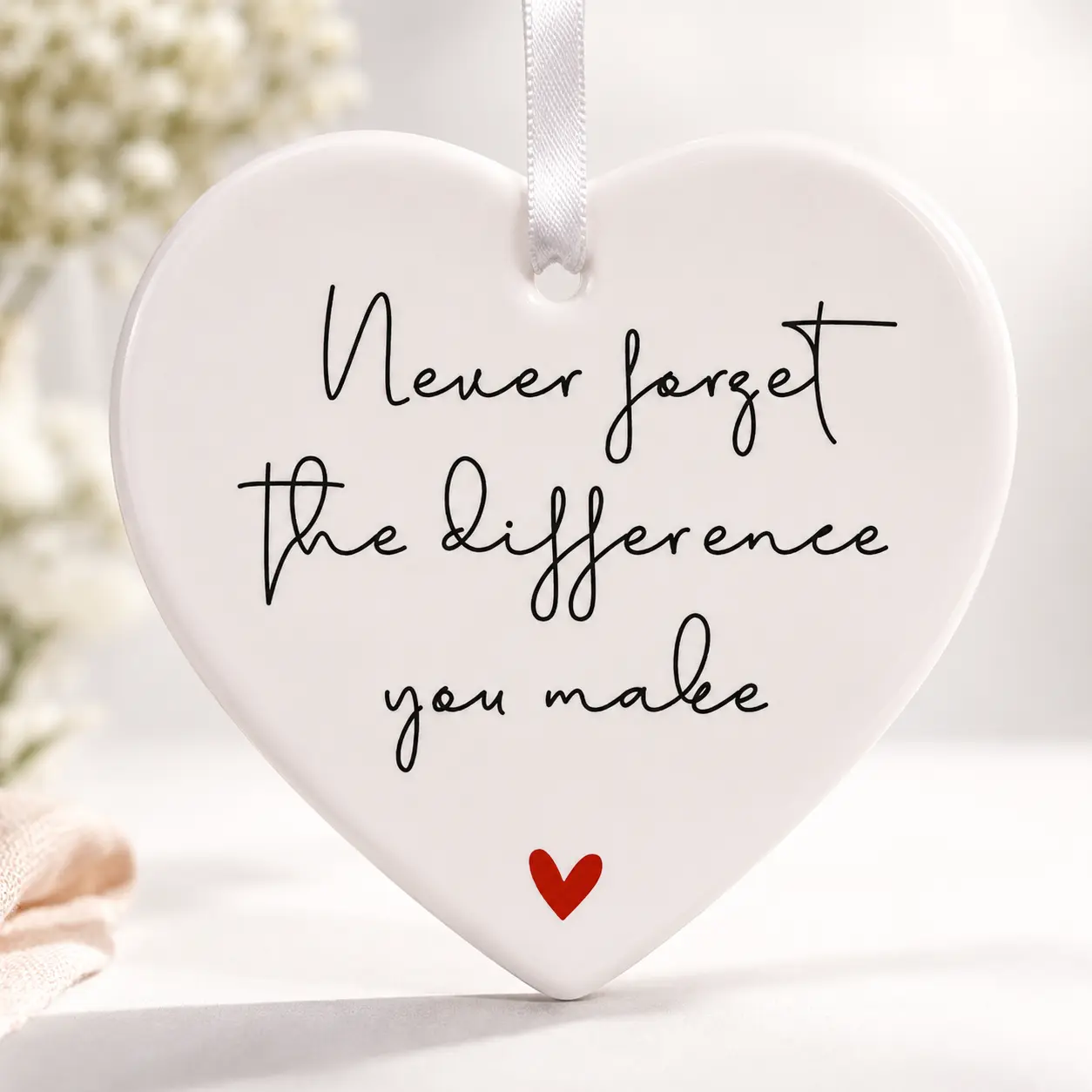 Classic Ceramic Decorative Ornament, 3-Inch Round Keepsake with Inspirational Quote - Meaningful Gift for Teacher, Nurse, and Caregiver Appreciation, Decorative Ornaments, Christmas Tree, Retirement Gifts, Teacher Appreciation