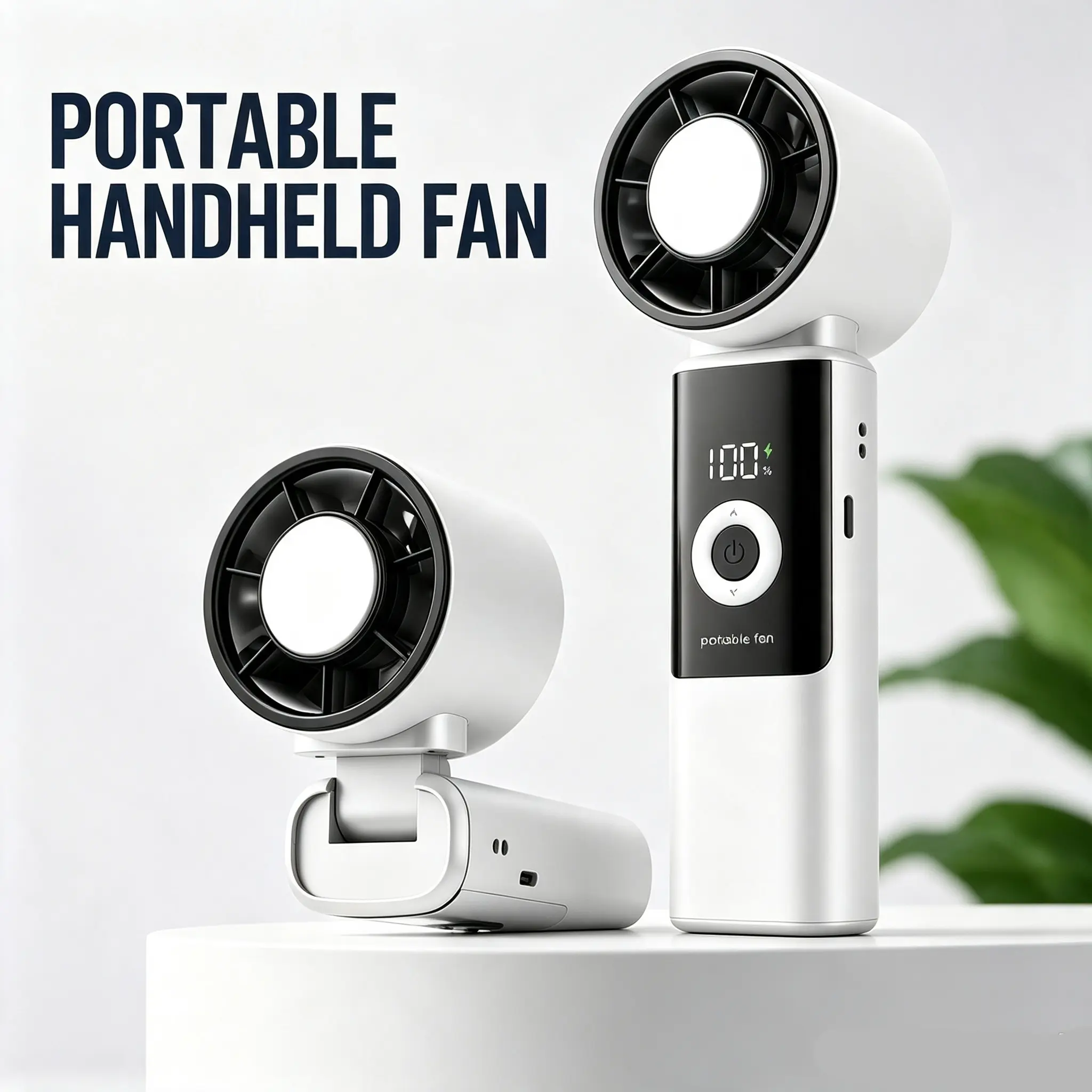 Portable Turbo Fan, 199-Speed Adjustable Rechargeable Handheld Fan with Digital Display, 3600mAh Battery Personal Cooling Fan for Travel, Office, Outdoor & Desk, summer energy saver, essential gift, school, summervibes, foldable