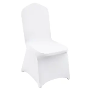 【FathersDayGift】VEVOR Stretch Spandex Folding Chair Covers, Universal Fitted Chair Cover, Removable Washable Protective Slipcovers, for Wedding, Holiday, Banquet, Party, Celebration, Dining (200PCS White)