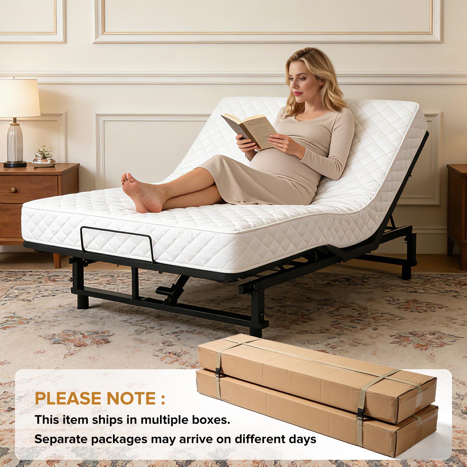 Adjustable Bed Base Frame Queen Size Bed Frame with Head and Foot Incline Wireless Remote 4 Ports USB, Under-Bed Nightlights, Zero Gravity Quiet Motor Black Queen Adjustable Bed Base Frame Queen Size Bed Frame with Head and Foot Incline Wireless Remote 4 Ports USB, Under-Bed Nightlights, Zero Gravity Quiet Motor Black Queen