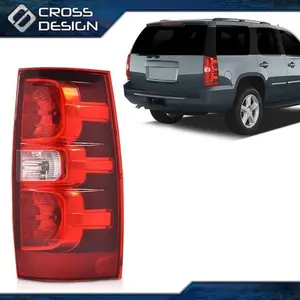 CROSSDESIGN Red Tail Light Lamp Right Passenger Side Fit For 07-14 Chevy Tahoe Suburban 1500