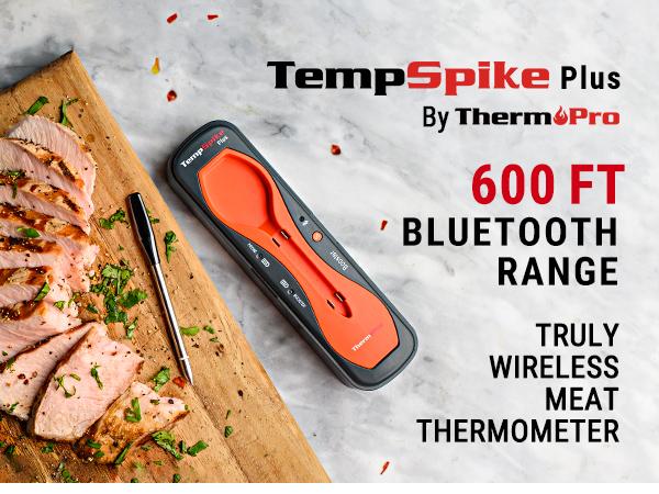 [Black Friday Early Bird Deal] ThermoPro TempSpike Digital Meat Thermometer Bluetooth Wireless for Cooking, Grill, Smoker BBQ Kitchen Gadgets Measuring Utensils Outdoorfun Fathersdaygift Stainless Specialty Kitchen Utensils Heavy Duty Cast Iron Burger Pre