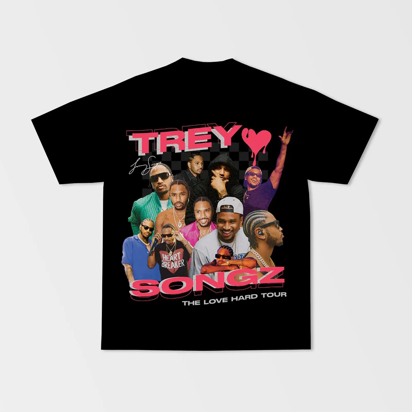 Women's T-shirt, Trey Songz Retro 2000s R&B Artist Graphic Top, Style YG060303