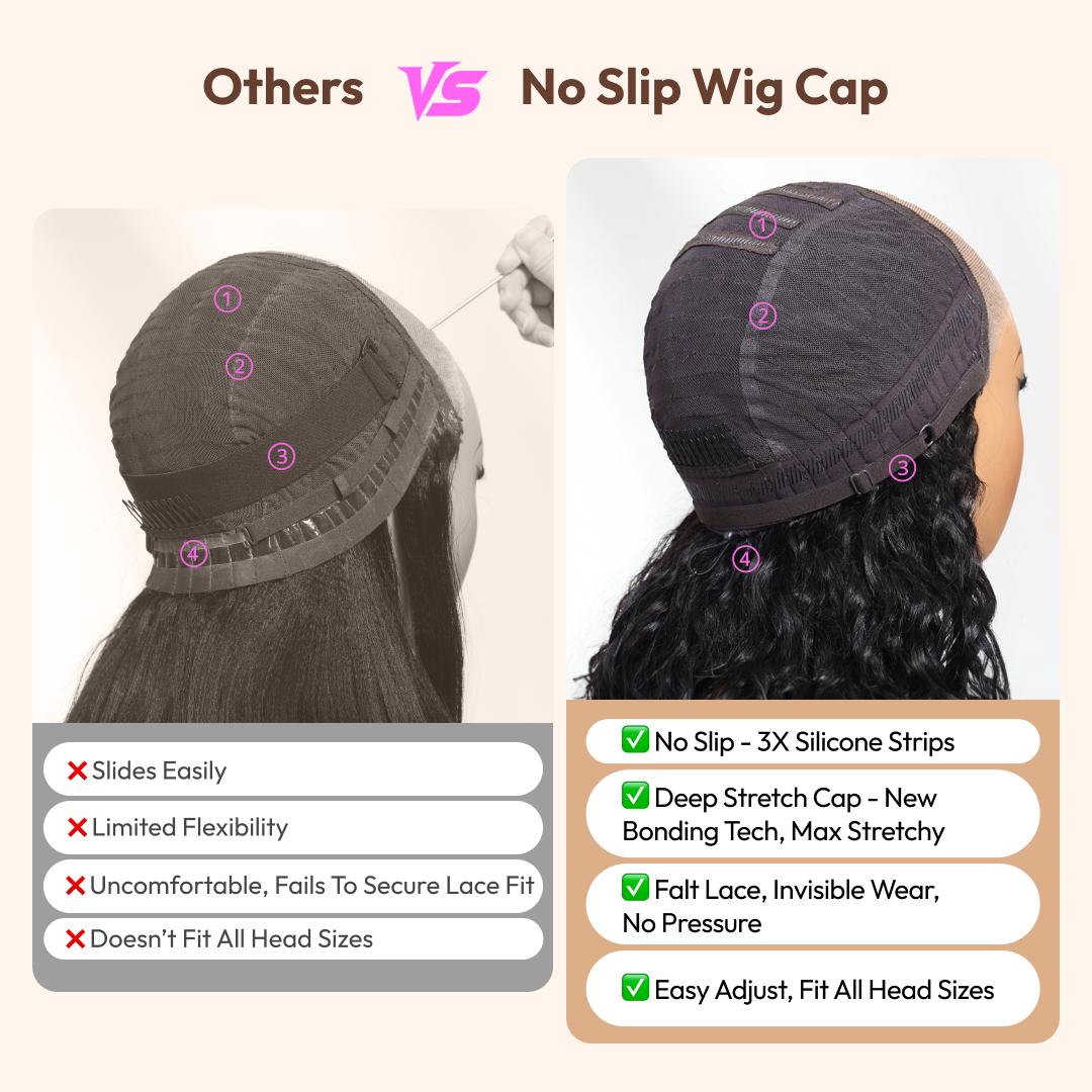 【All Day Hold】UNice Glueless Yaki Straight Wig No Slip Pre Cut 7x5 HD Lace Human Hair Wigs with Invisible Drawstring Put On and Go Beginners Friendly Fit All Head Size SpringStatements