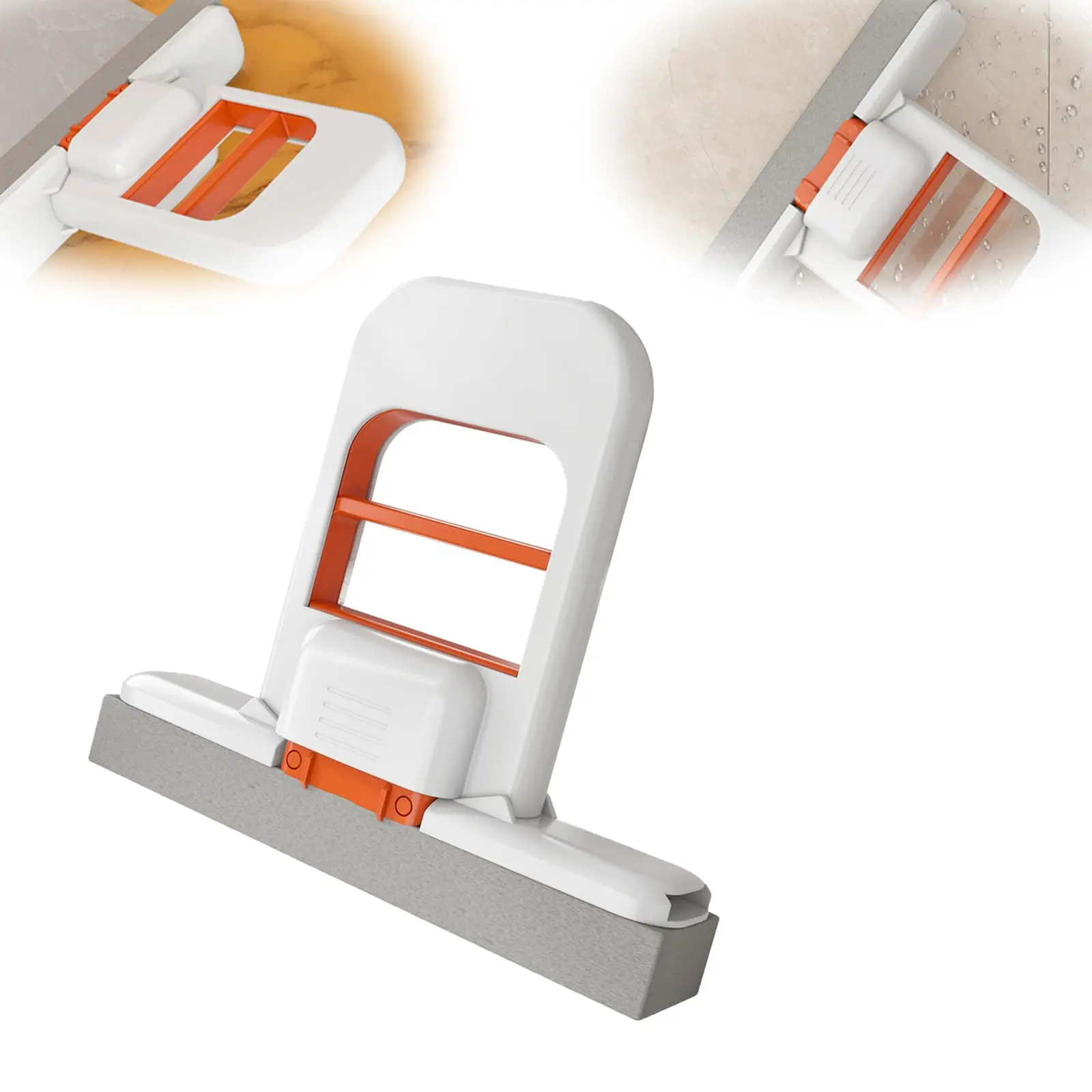 2026 New Upgrade Orange Portable Mini Self-Squeezing Mop, Hands-Free Squeeze Wet-Dry Clean System for Small Space Users, Bathroom-Kitchen Home Care Supplies