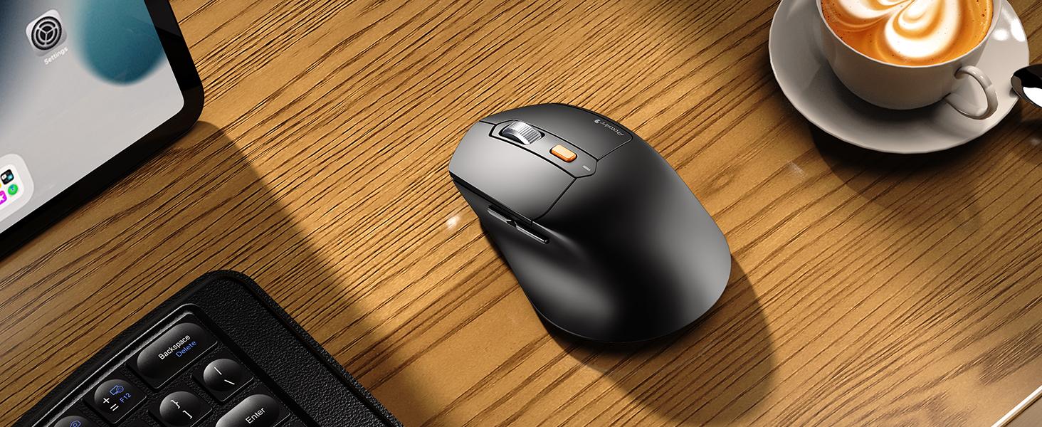 ProtoArc Ergonomic Foldable Keyboard Mouse, XKM03 Portable Folding Bluetooth Keyboard Mouse Combo for Business and Travel, Split Design, 3 Bluetooth, Rechargeable, for iPad, Tablet, iPhone, Laptop