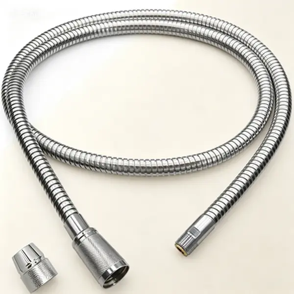 Grohe Kitchen Faucet Replacement Hose, 59 Inch StarLight Chrome Pull-out Sprayer, Metalflex Compatible with Ladylux Cafe and Alira Sink Faucets, Durable Stainless Steel Braided Water Supply Line, Easy Installation for K4 and K7 Models
