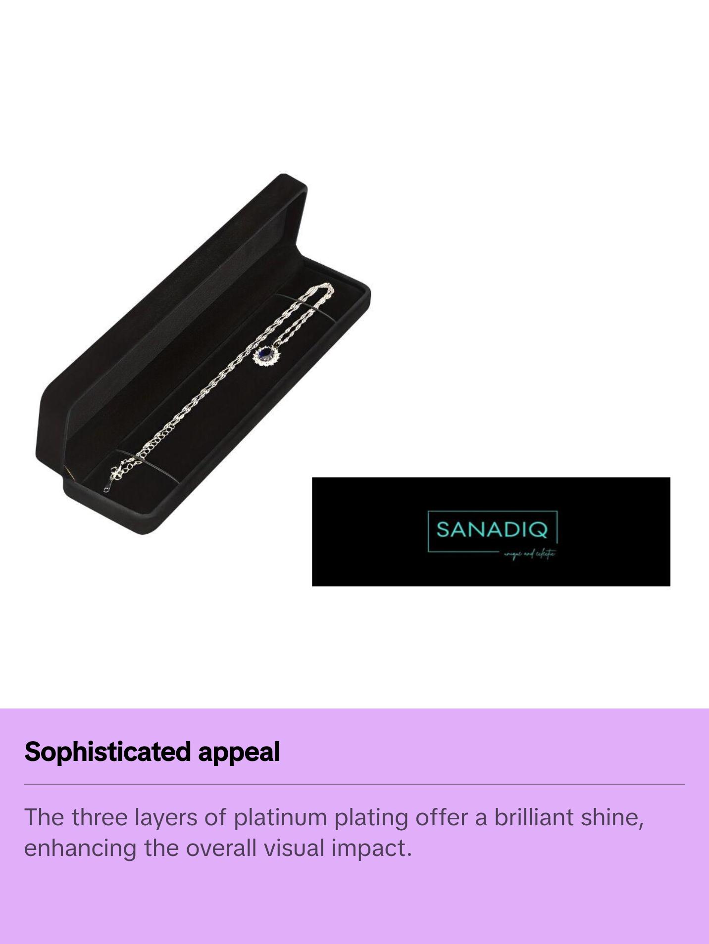 925 Silver Plated Simple Design Bracelet and Anklet