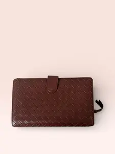 Pre-owned Bottega Veneta Leather Small Leather Goods Intrecciato Wallet (Brown)