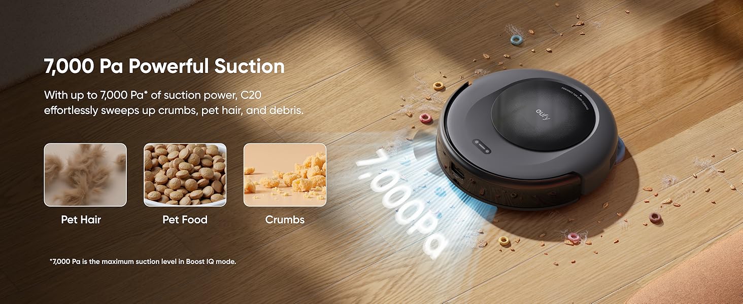 [LIVE-ONLY] eufy C20 Omni Robot Vacuum, Robot Vacuum and Mop Combo, Self Emptying, Auto Mop Washing and Auto Drying for hands-free cleaning, 3.35-Inch Ultra-Slim Body, 7000 Pa Powerful Suction, All-in-One Station｜Spingtok