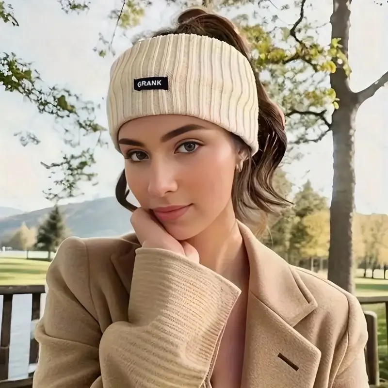 Ultra-Soft Ribbed Headband for Women | Cozy Knit Ear Warmer | Ponytail-Friendly Fashion Headband