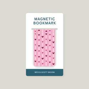 Sweetheart Stripes Magnetic Bookmark