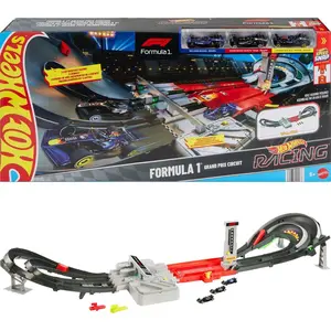 Hot Wheels Race Formula 1 Grand Prix Circuit Track 3pk 1:64 Scale Die-Cast Toy Cars
