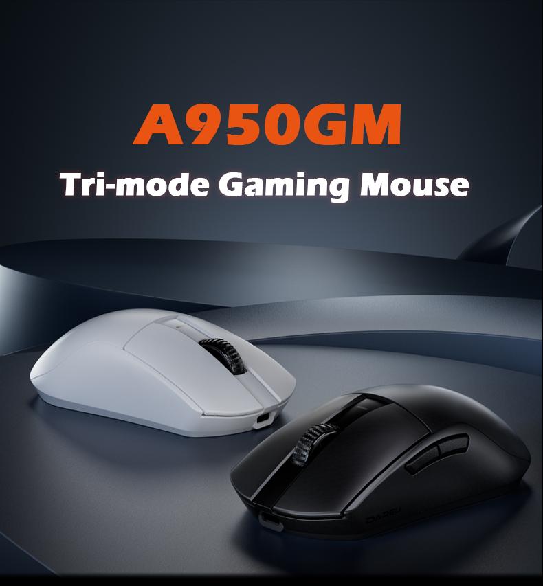 Dareu A950GM Tri-mode Gaming Mouse| PAW3395 Sensor | 60g Ultralight | PBT Keycaps | 100M Clicks | Fast Charging | Professional Esports Grade