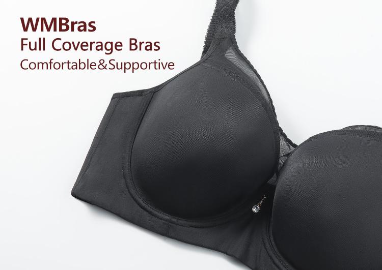 WMBras Women's Underwire Shaping Bra Deep V Plunge Beauty Back Smoothing  Underwire Push Up T-Shirt Bra Multiway 2 Cups Up