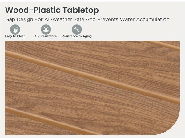 PHI VILLA Outdoor Wicker Patio Conversation Furniture Set with Acacia Wood Coffee Table Includes Patio Table and Storage Sofa Lounge Classic Durable Rattan Style, Christmas Gift