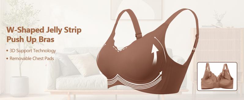 OEAK Women Jelly Bras Seamless No Underwire Scalloped  Bras Soft Wireless Comfort Bralettes Full Coverage Everyday Bra Womenswear Adjustable