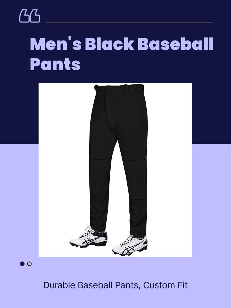 Penveer Full Length Men's Baseball Pants, Open Bottom, Loose Fit Adult Baseball Pants with Adjustable Length (Black) Athletic Tracksuit Soft Jogger Trousers