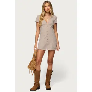 Arli Gingham Button Up Romper Arli Gingham Button Up Romper