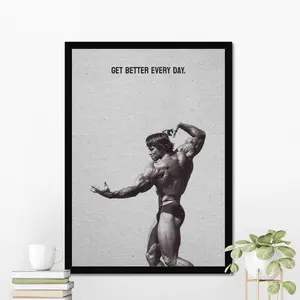 Arnold Schwarzenegger Motivational Poster, Inspirational Wall Art